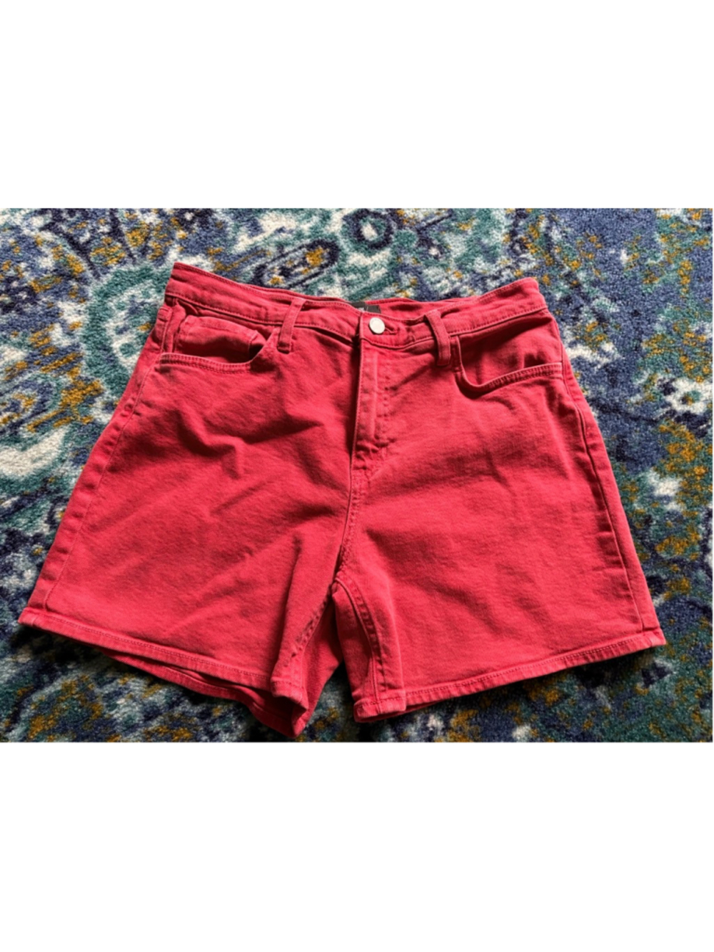 Just Black Denim Red Shorts
